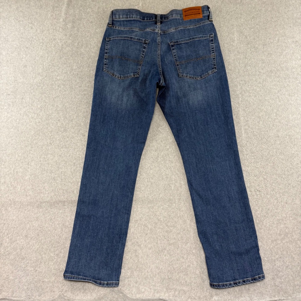 Lucky Brand 410 Athletic Straight Jeans Mens 32x32 Blue Medium Wash Denim